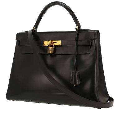 Sac à main Hermès  Kelly 32 cm en cuir box noir