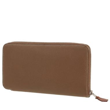 Portafogli Hermès  Silk in in pelle Epsom etoupe