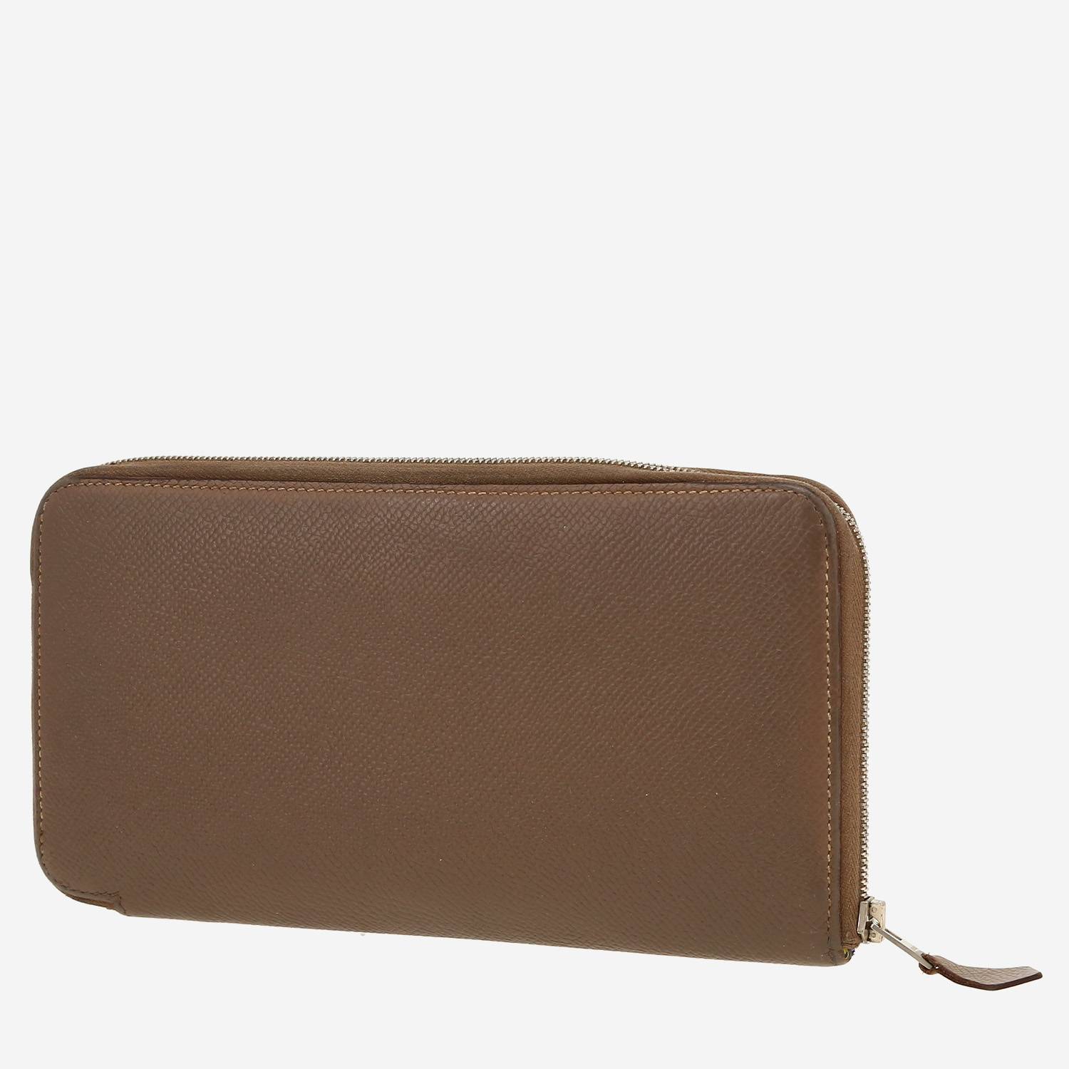 Portafogli Hermès  Silk in in pelle Epsom etoupe