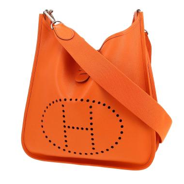 Hermès  Evelyne shoulder bag  in orange epsom leather