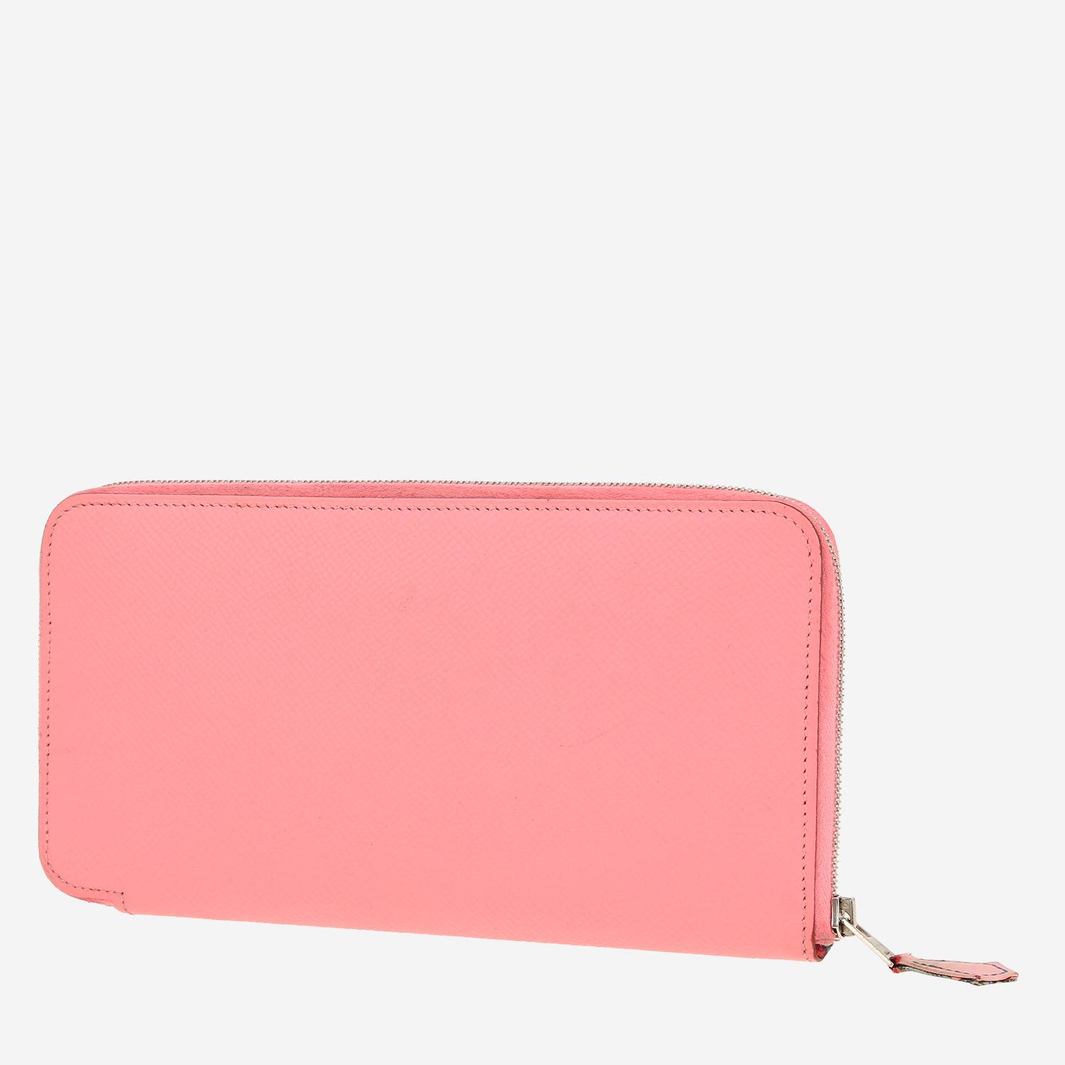 Hermès  Silk in wallet  in pink epsom leather