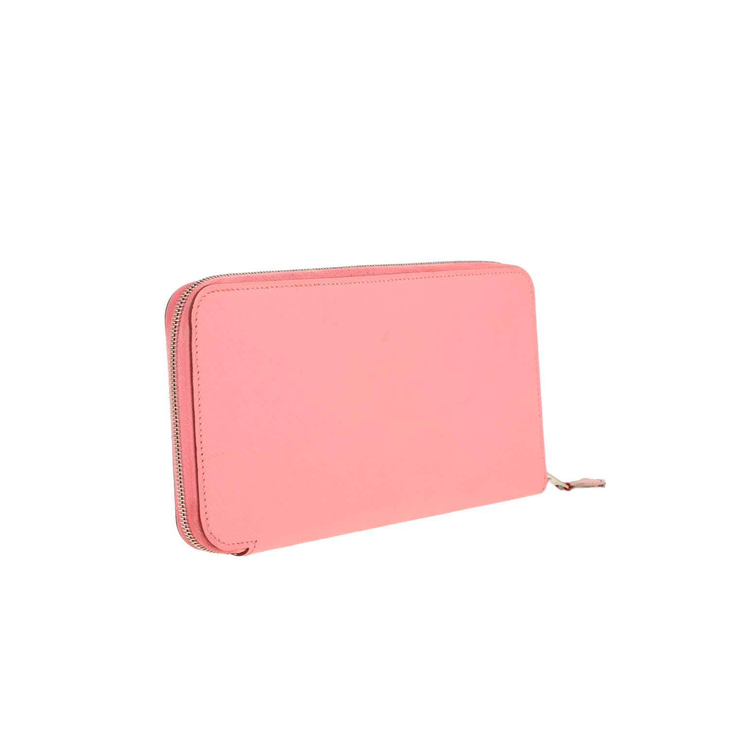 Hermès Silk in wallet in pink epsom leather - Detail D5