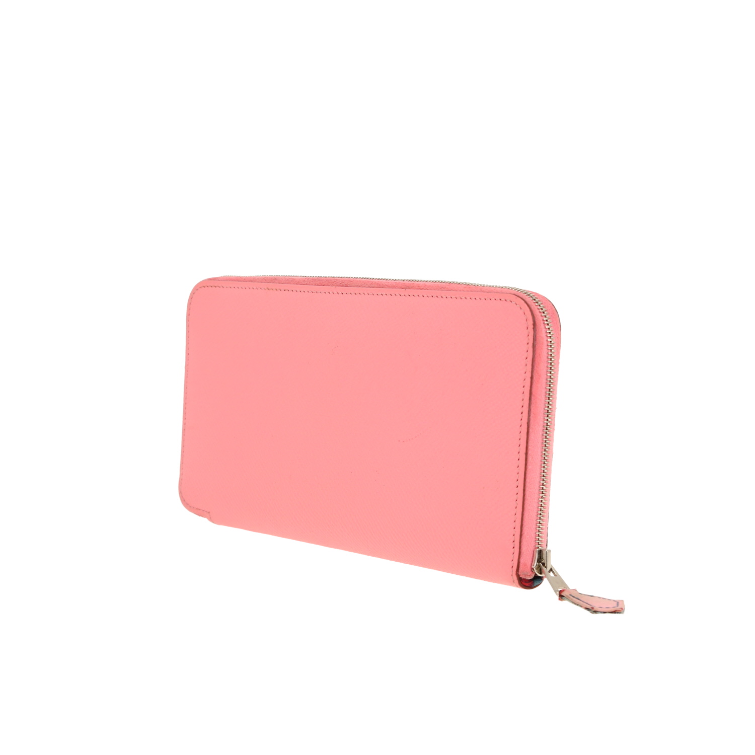 Hermès Silk in wallet in pink epsom leather - Detail D9