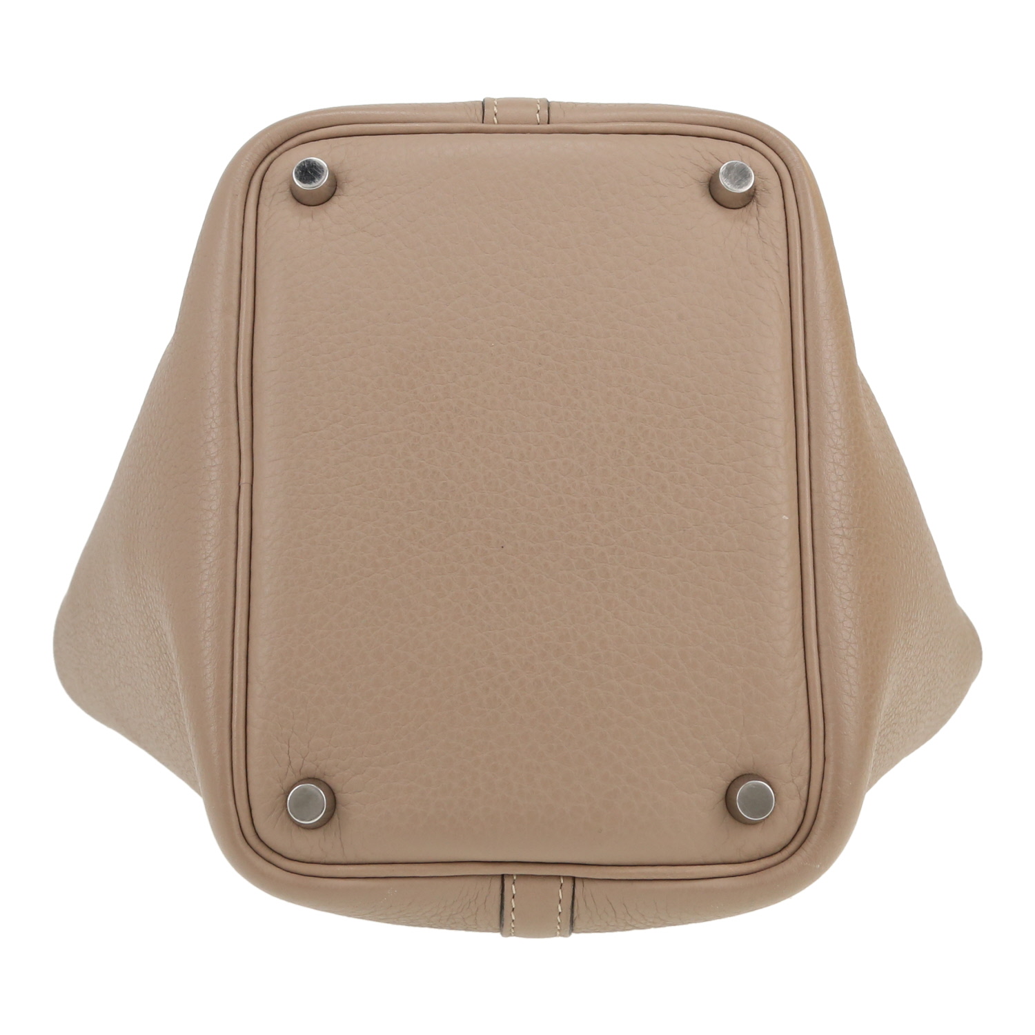 Borsa Hermès  Picotin 18 cm in pelle togo grigio tortora - Detail D1