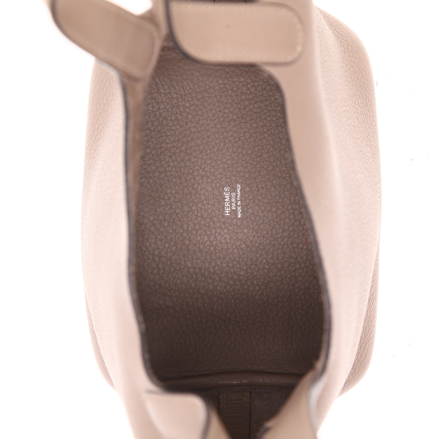 Sac à main Hermès  Picotin 18 cm en cuir togo gris-tourterelle - Detail D3