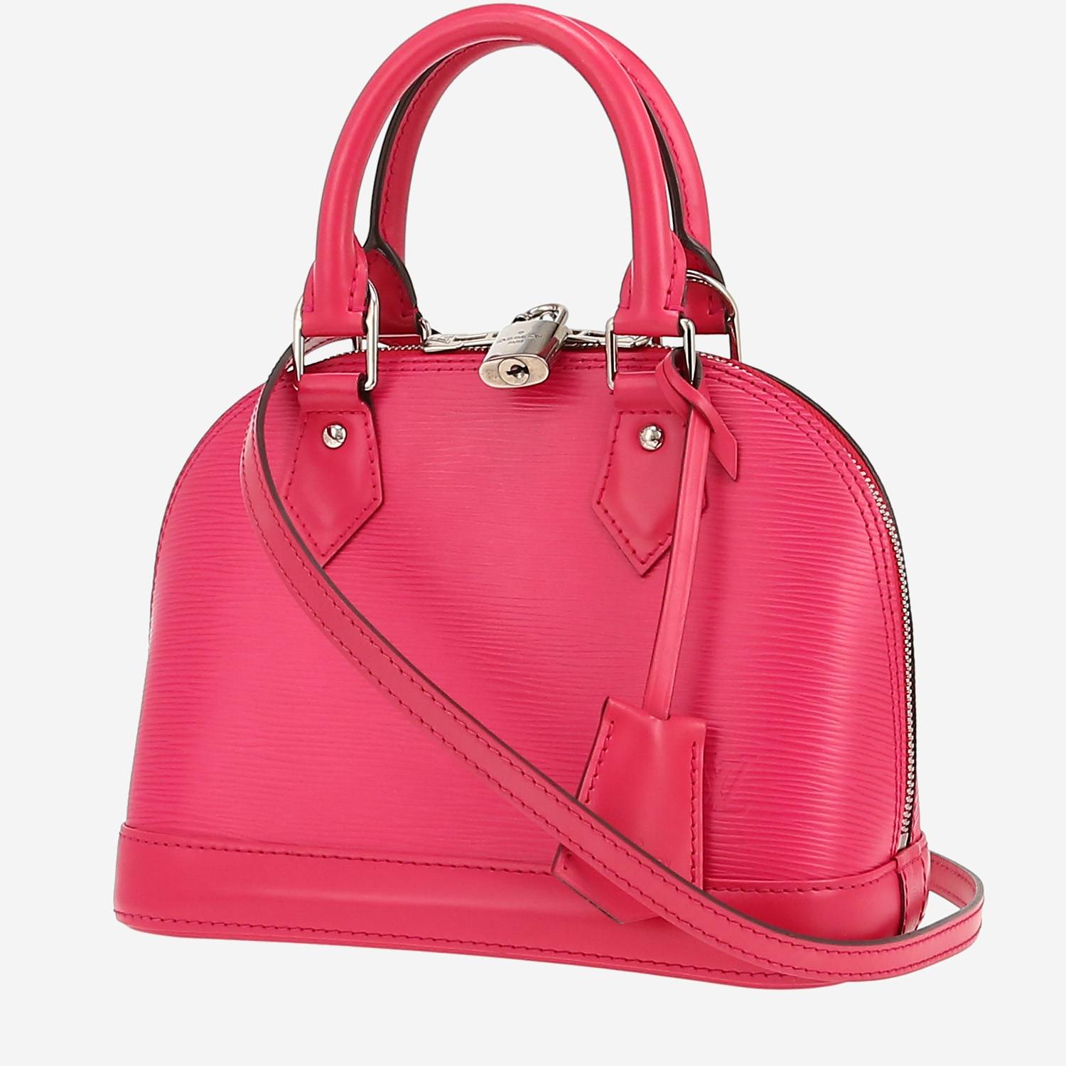 Sac à main Louis Vuitton  Alma BB en cuir épi rose et cuir rose