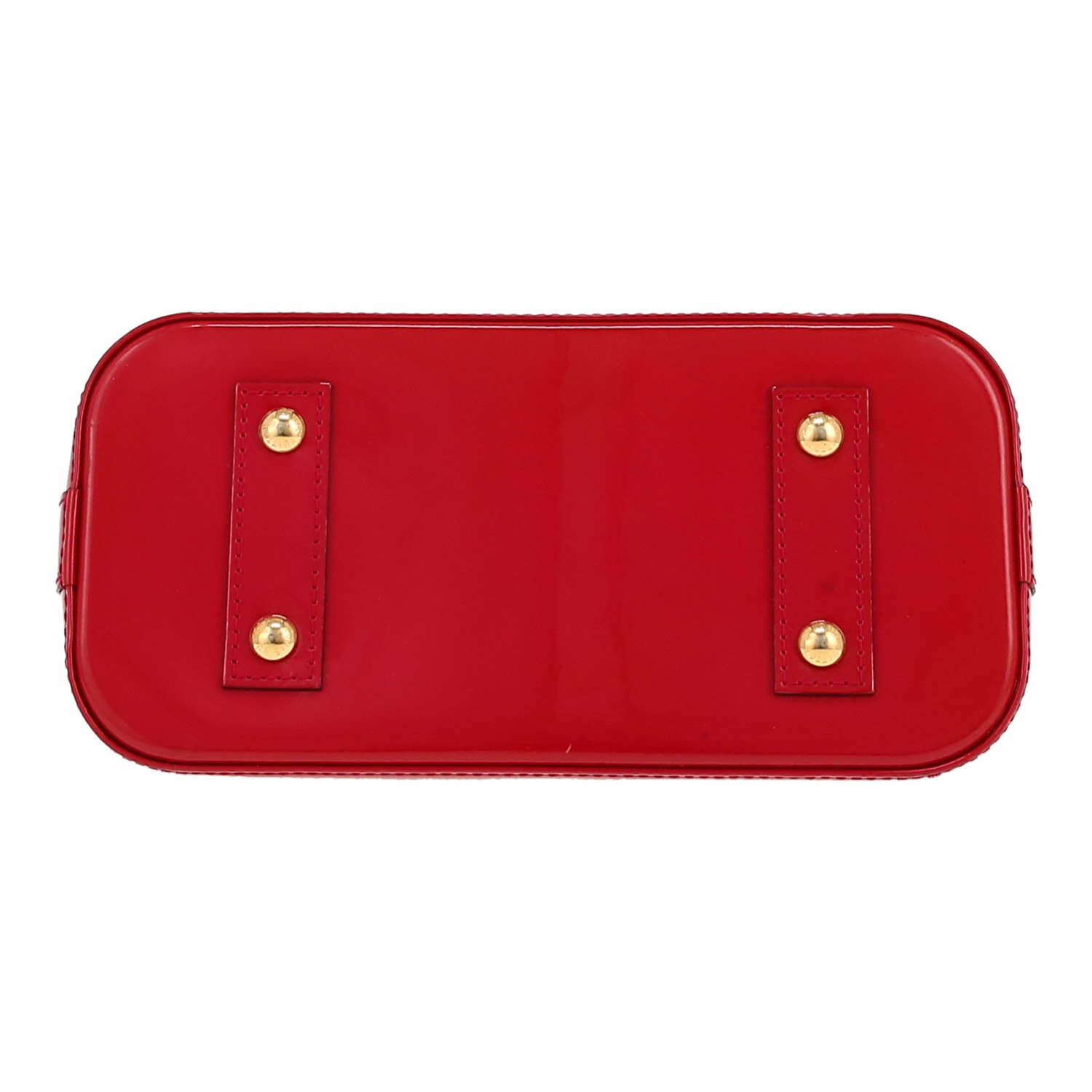 Bolso de mano Louis Vuitton  Alma BB en charol Monogram rosa - Detail D1