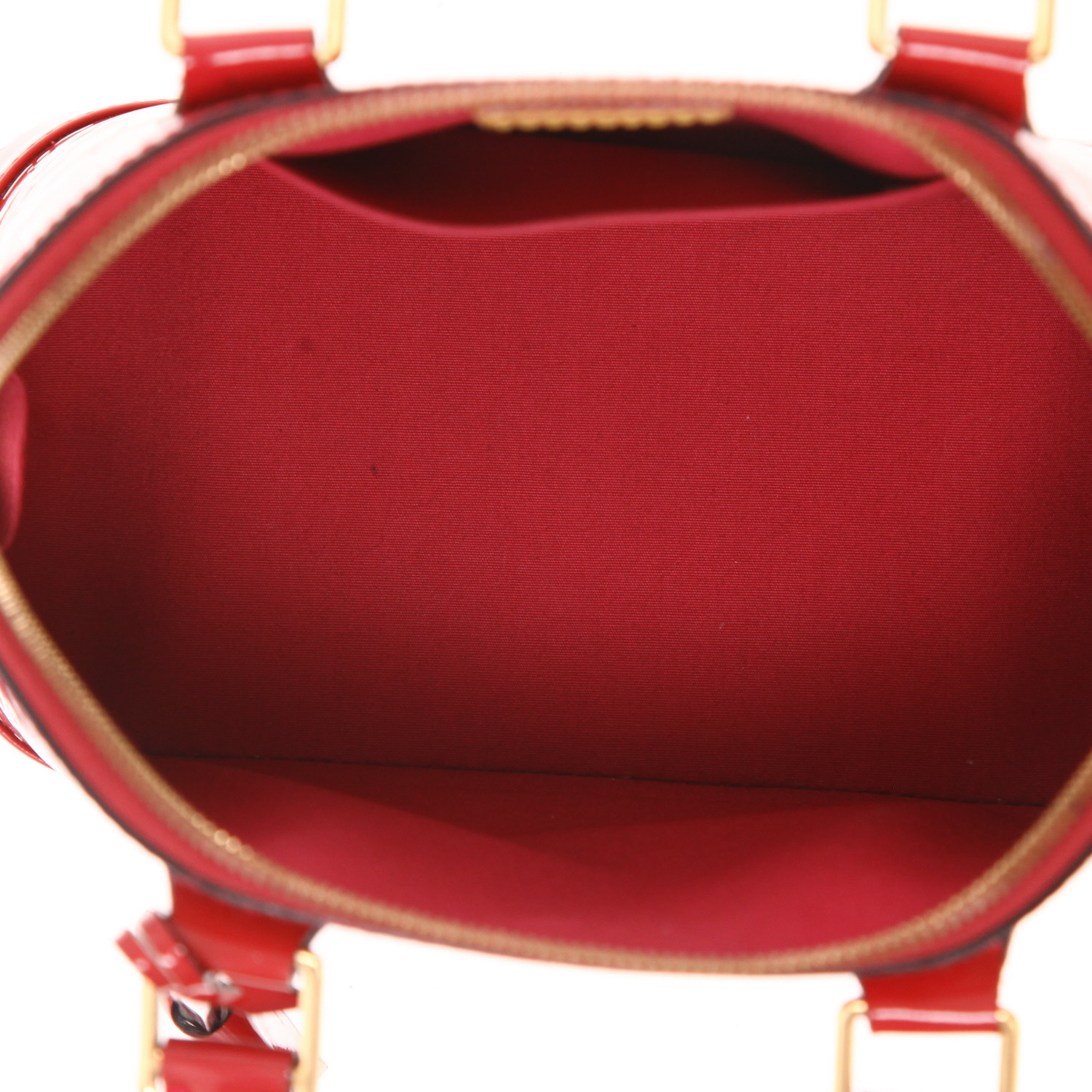 Louis Vuitton  Alma BB handbag  in pink monogram patent leather - Detail D3