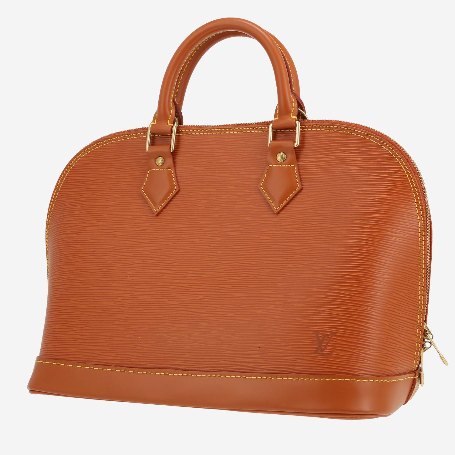 Bolso de mano Louis Vuitton  Alma en cuero Epi marrón