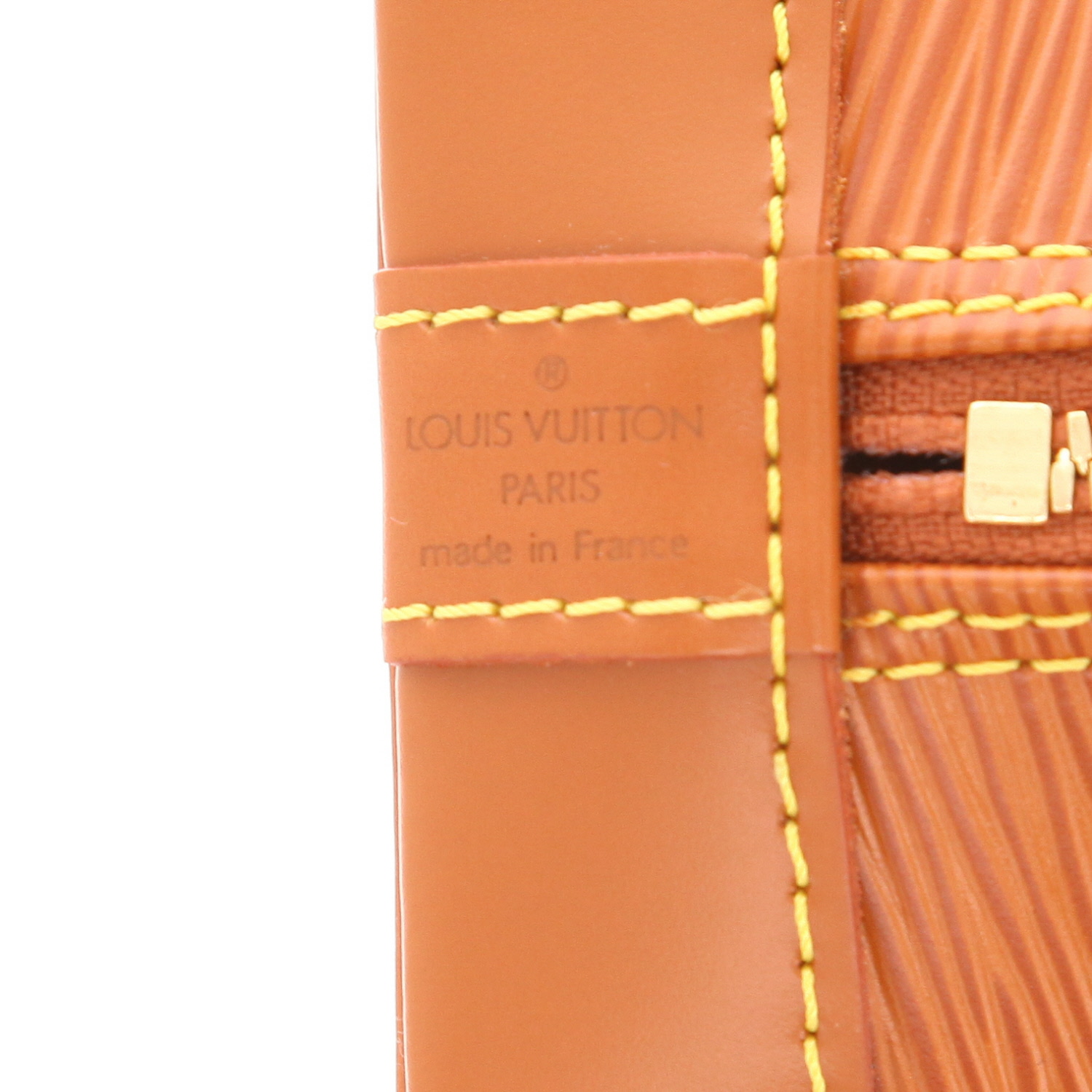 Bolso de mano Louis Vuitton  Alma en cuero Epi marrón - Detail D2