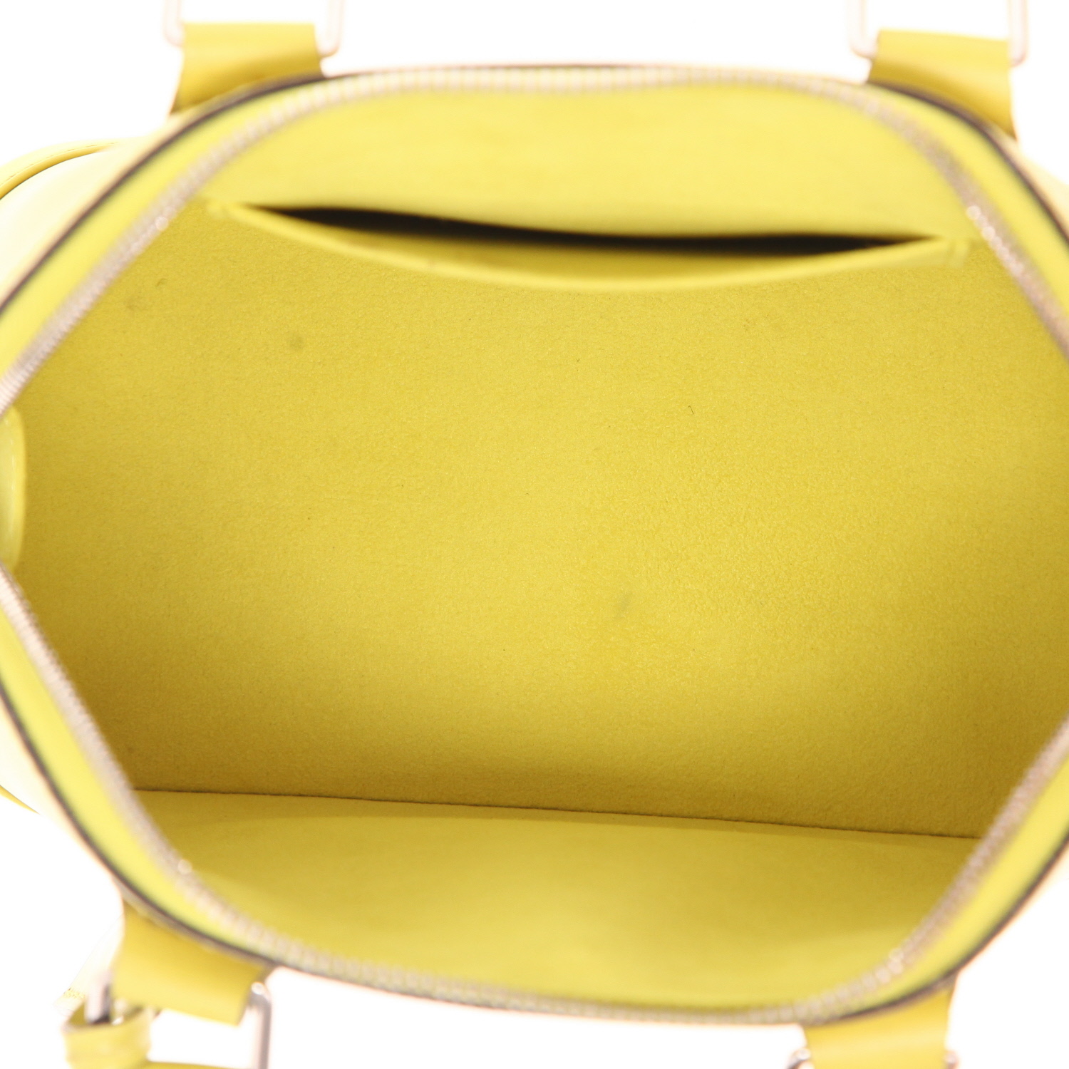 Sac bandoulière Louis Vuitton  Alma BB en cuir épi jaune - Detail D3