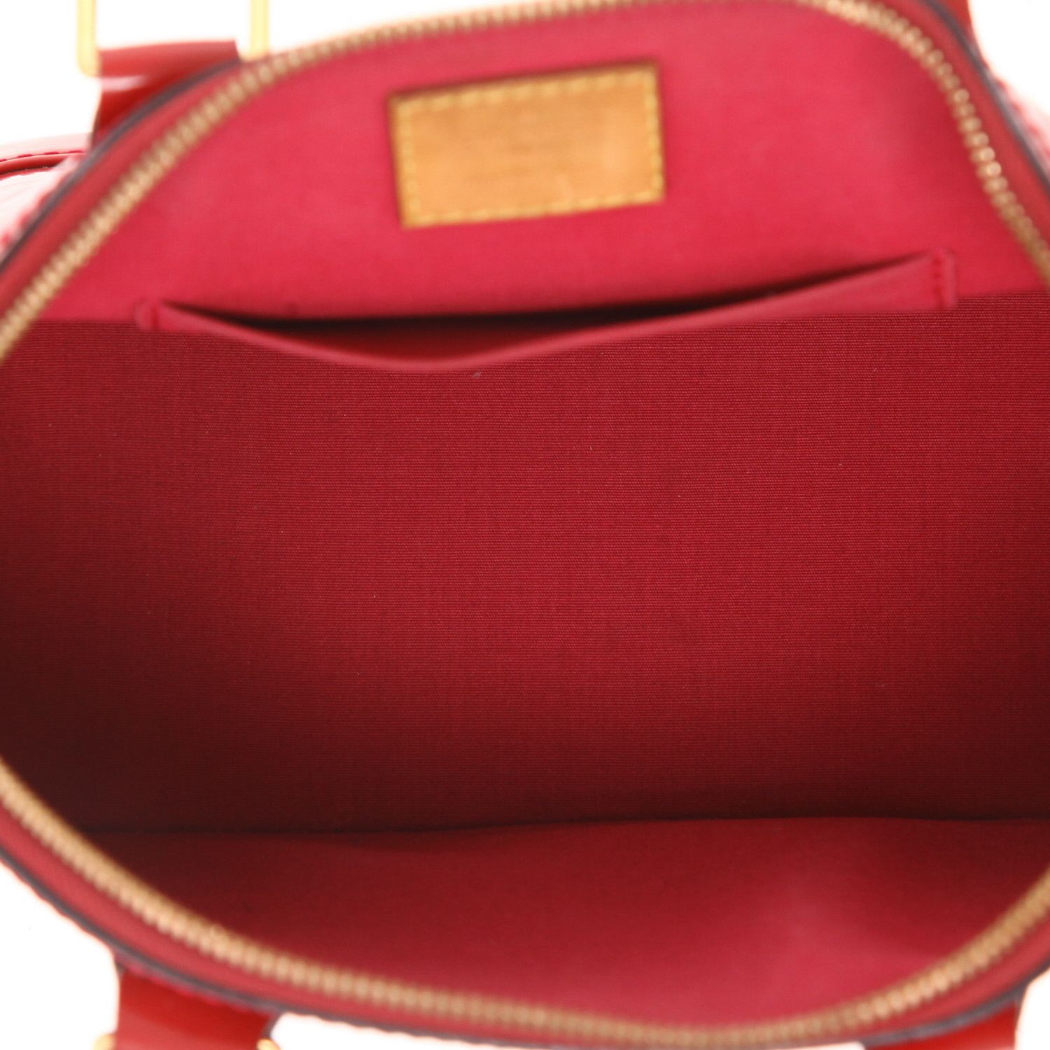 Borsa Louis Vuitton  Alma BB in pelle verniciata monogram rosa - Detail D3