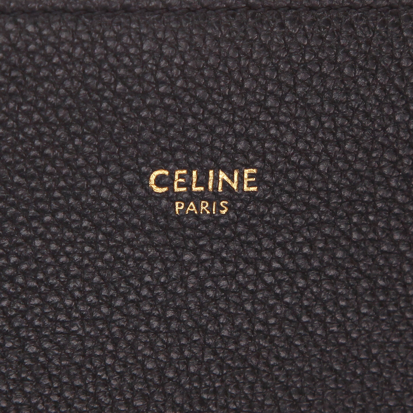 Celine tote bag Phantom tote in black grained leather - Detail D2