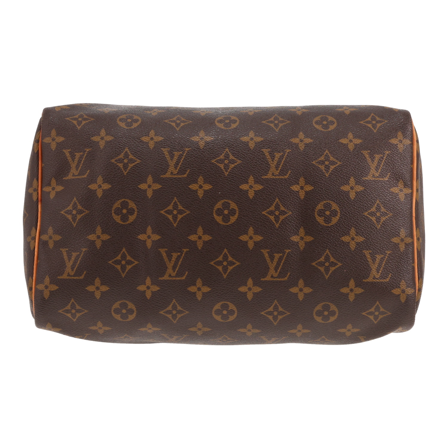 Sac à main Louis Vuitton  Speedy 30 en toile monogram marron et cuir naturel - Detail D1