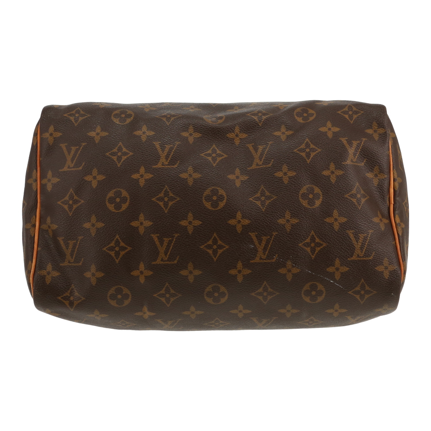 Louis Vuitton  Speedy 30 handbag  in brown monogram canvas  and natural leather - Detail D1