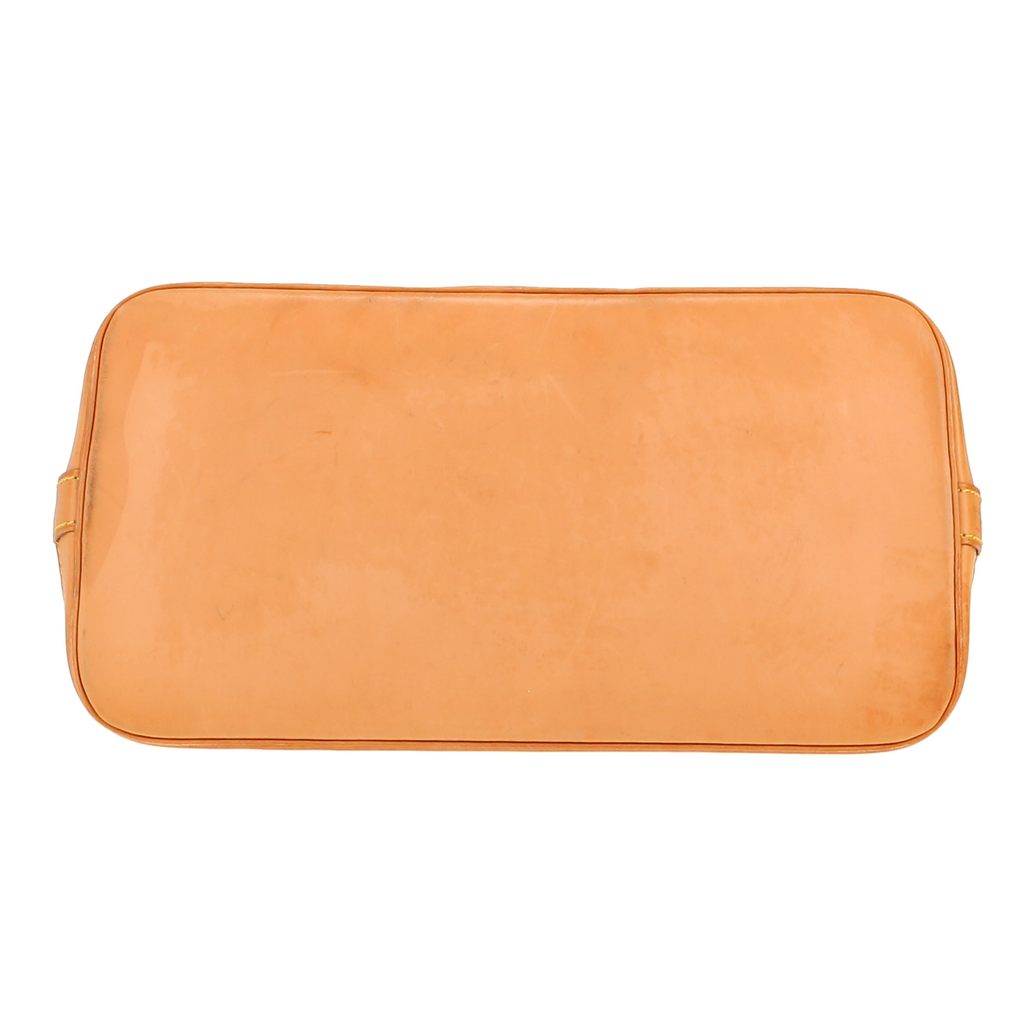 Bolso de mano Louis Vuitton  Alma en lona Monogram marrón y cuero natural - Detail D1