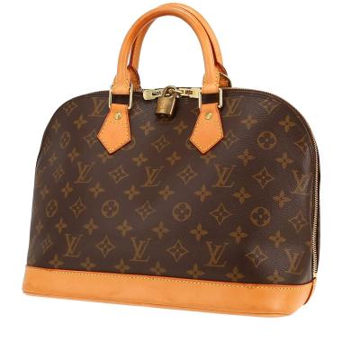 Louis Vuitton  Alma handbag  in brown monogram canvas  and natural leather