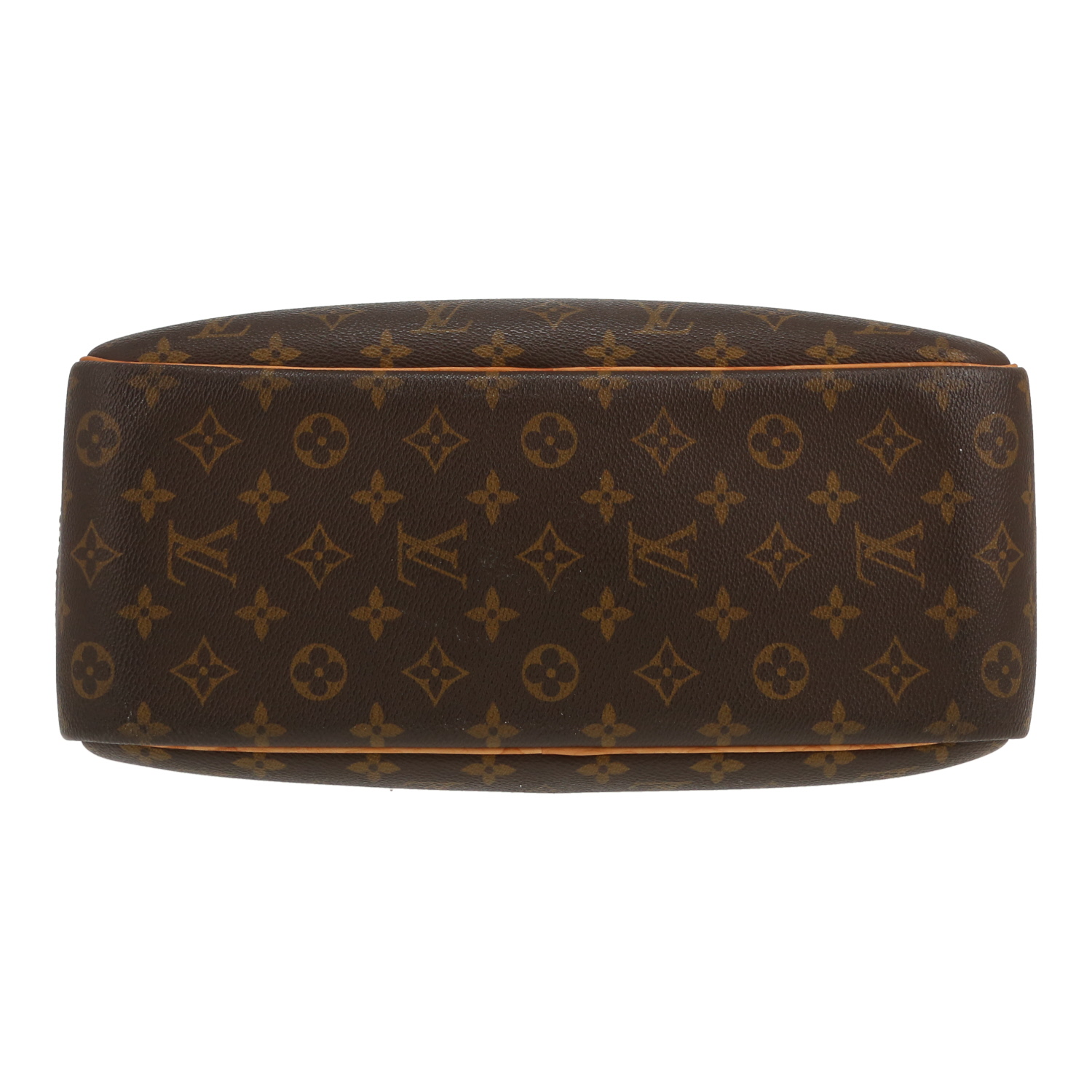 Bolso Louis Vuitton «Deauville» de lona Monogram marrón y piel natural - Detail D1