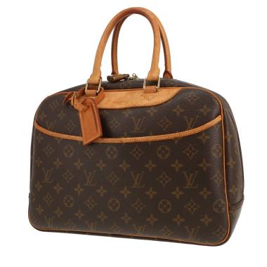 Louis Vuitton Deauville handbag in brown Monogram canvas and natural leather