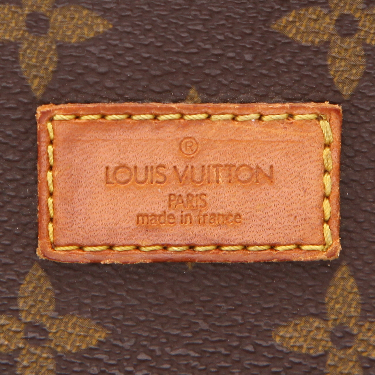 Borsa a tracolla Louis Vuitton  Saumur modello grande  in tela monogram cerata marrone e pelle naturale - Detail D2