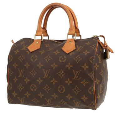 Louis Vuitton  Speedy 25 handbag  in brown monogram canvas  and natural leather