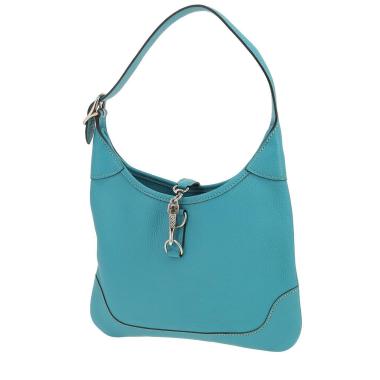Bolso de mano Hermès «Trim mini» de piel Mysore Bleu Paon