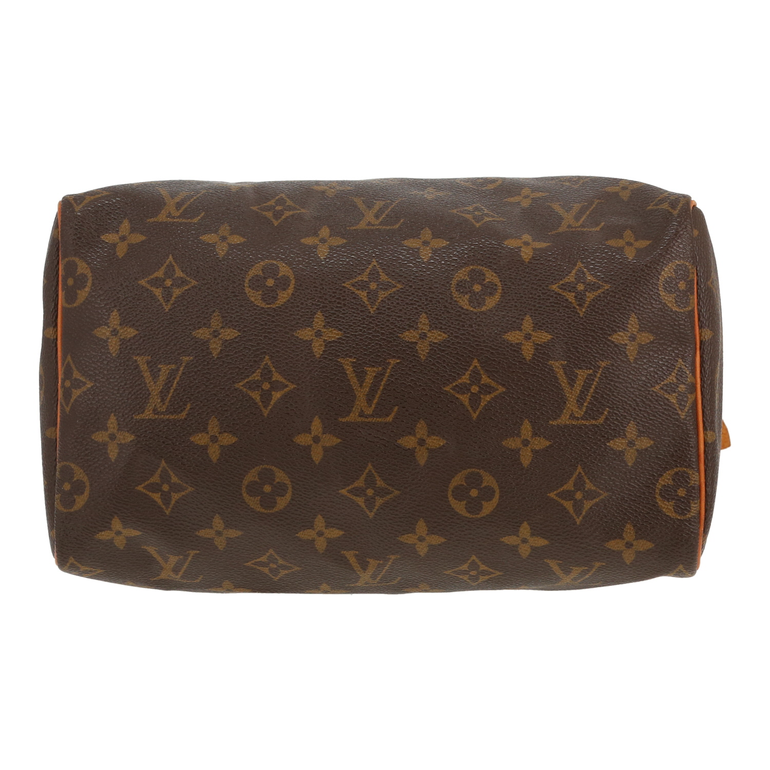 Borsa Louis Vuitton  Speedy 25 in tela monogram marrone e pelle naturale - Detail D1