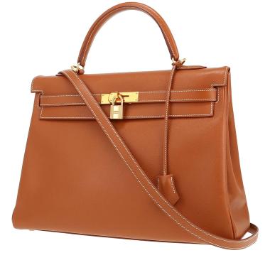 Borsa Hermès  Kelly 35 cm in pelle Courchevel gold