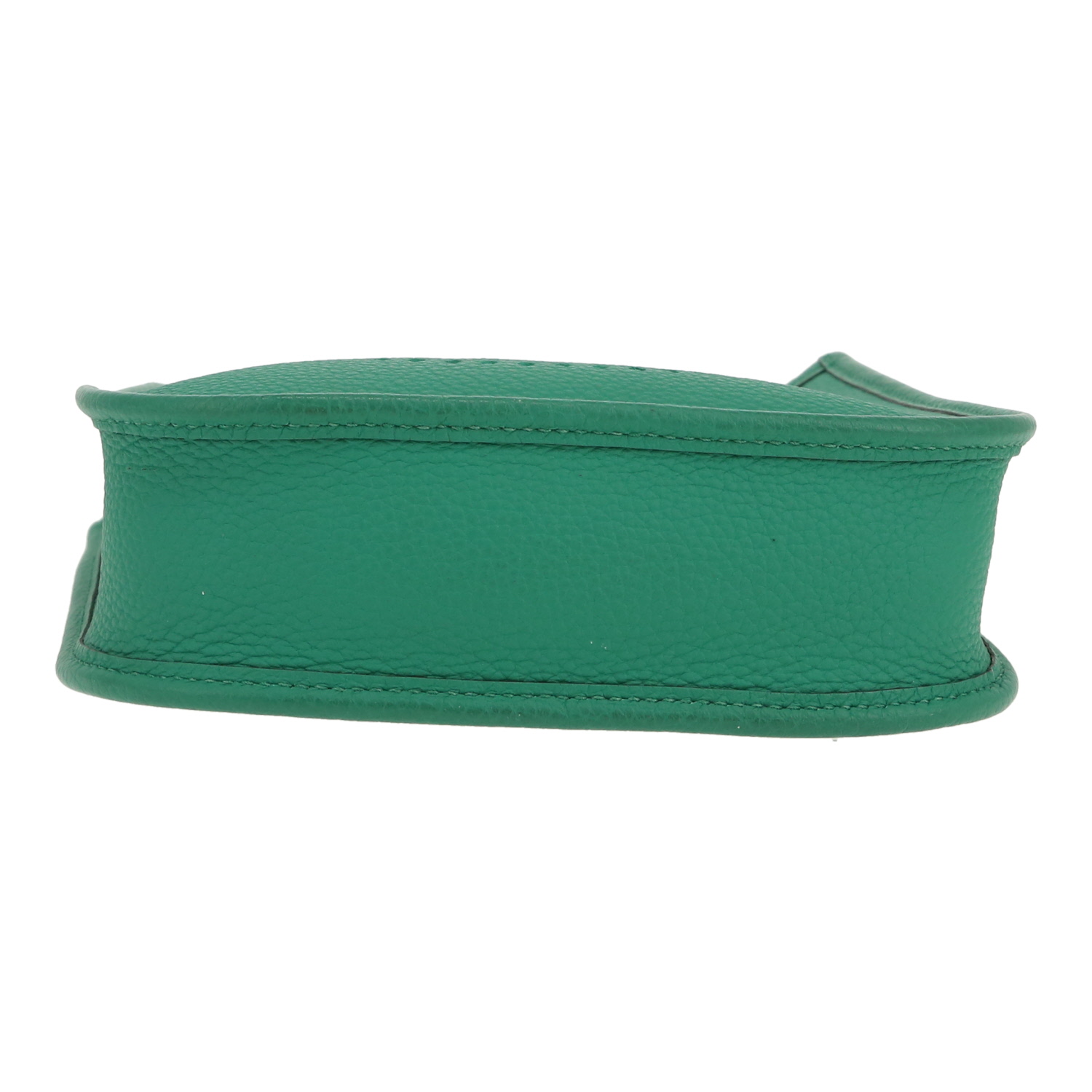 Sac bandoulière Hermès  Mini Evelyne en cuir taurillon clémence Vert Vertigo - Detail D1