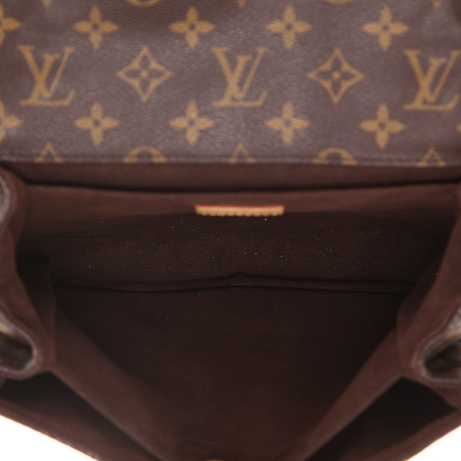 Borsa a tracolla Louis Vuitton  Metis in tela monogram marrone e pelle naturale - Detail D3