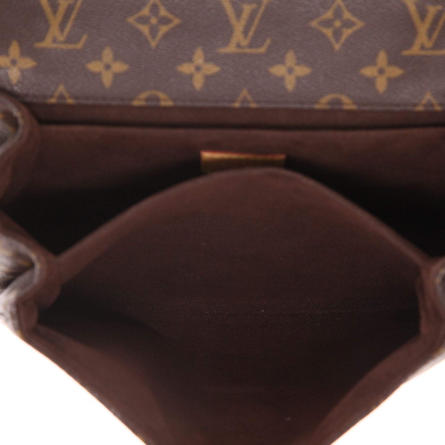 Bolso bandolera Louis Vuitton  Metis en lona Monogram marrón y cuero natural - Detail D4