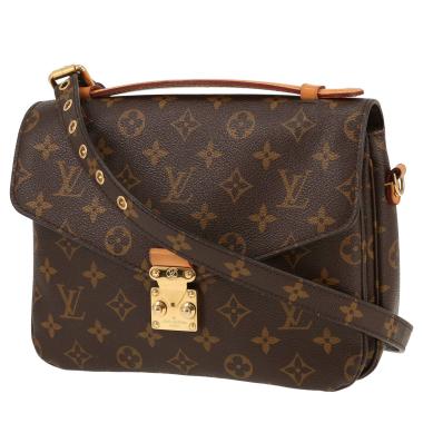 Borsa a tracolla Louis Vuitton  Metis in tela monogram marrone e pelle naturale