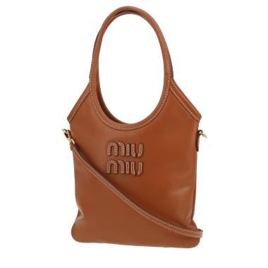 Miu Miu  Ivy shoulder bag  in brown leather