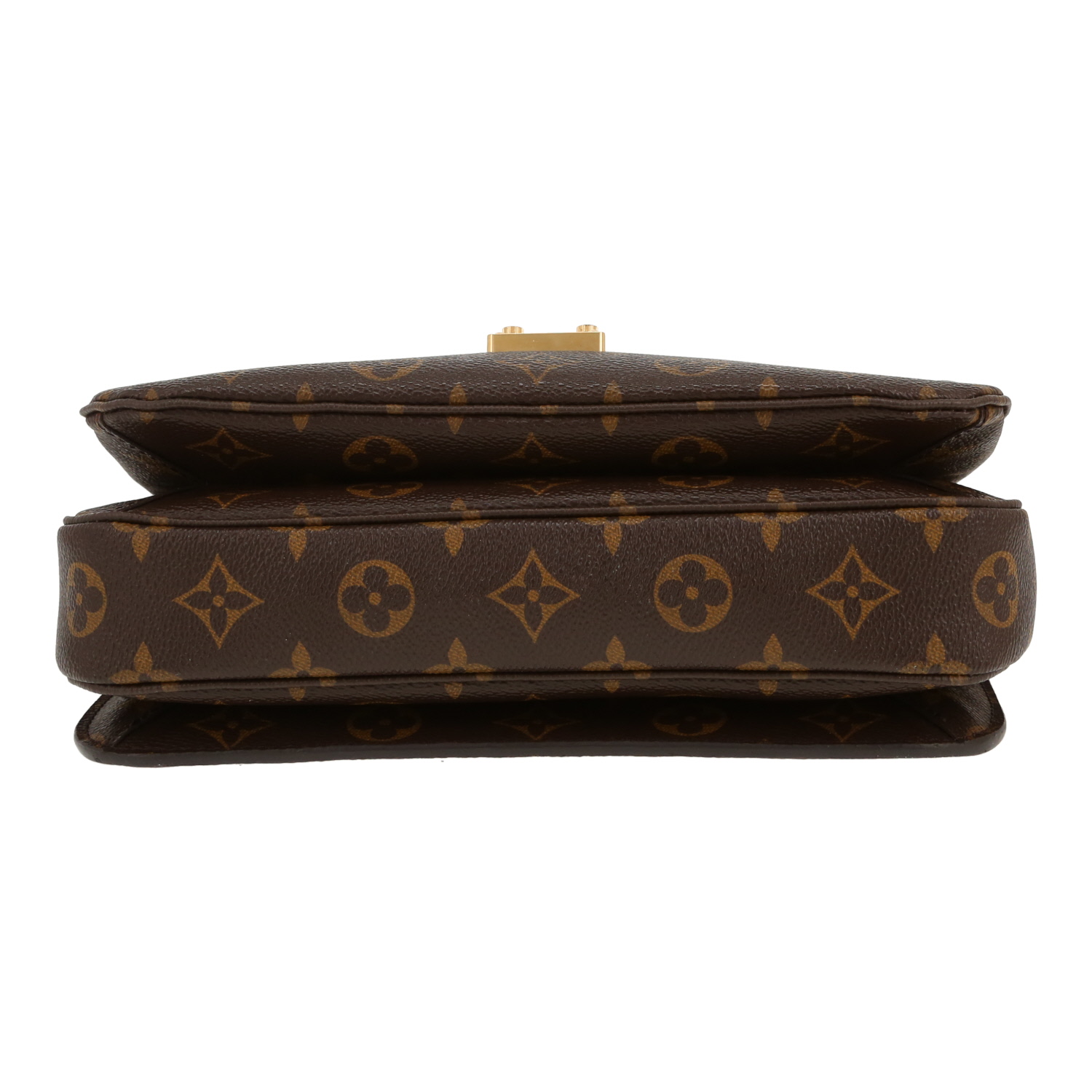 Bolso bandolera Louis Vuitton   en lona Monogram marrón y cuero natural - Detail D1