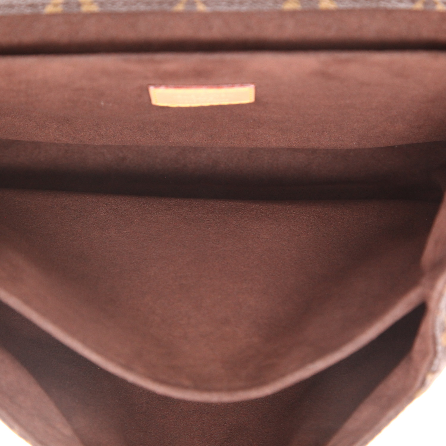 Louis Vuitton   shoulder bag  in brown monogram canvas  and natural leather - Detail D3