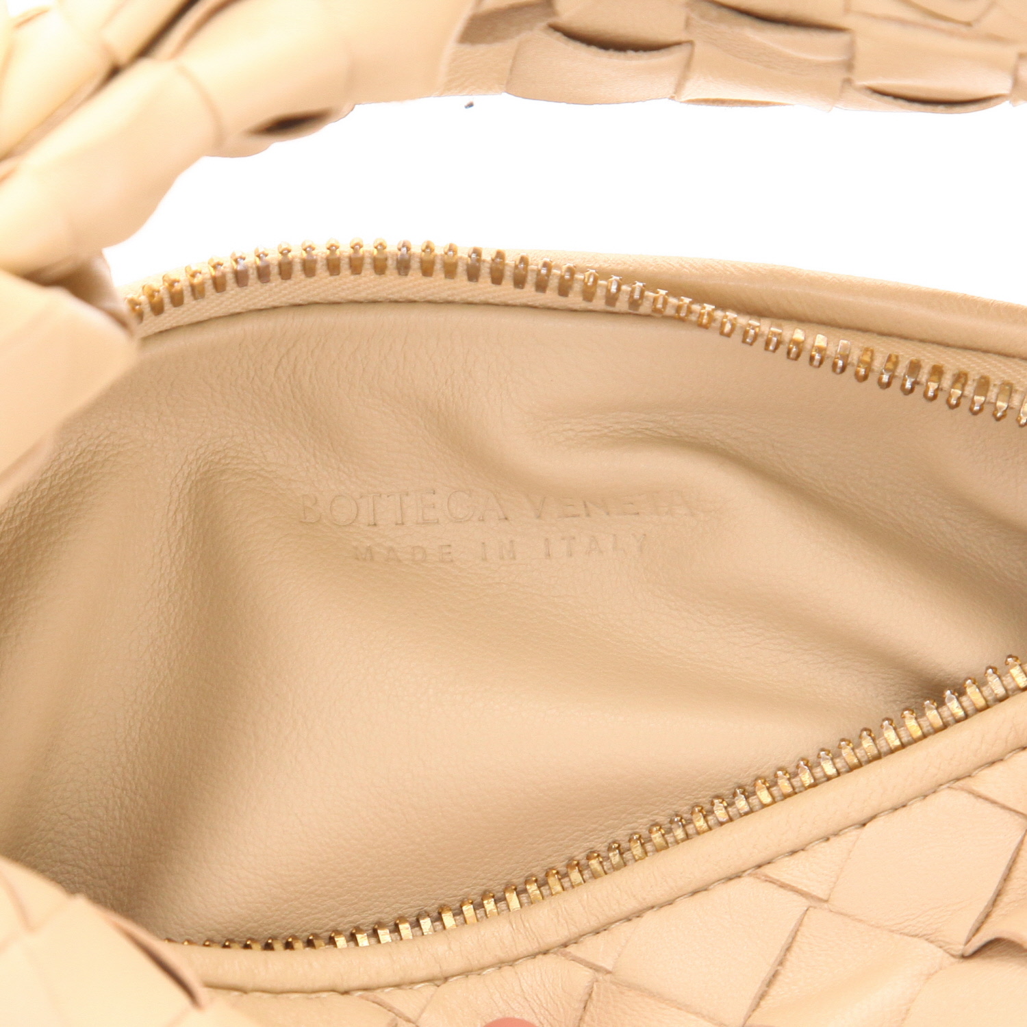 Bolso de mano Bottega Veneta  Jodie en cuero intrecciato beige - Detail D2