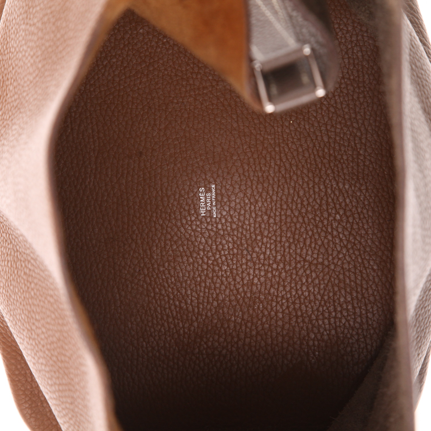 Bolso Hermès Picotin de 26 cm, en piel Togo Gold y Étoupe - Detail D3