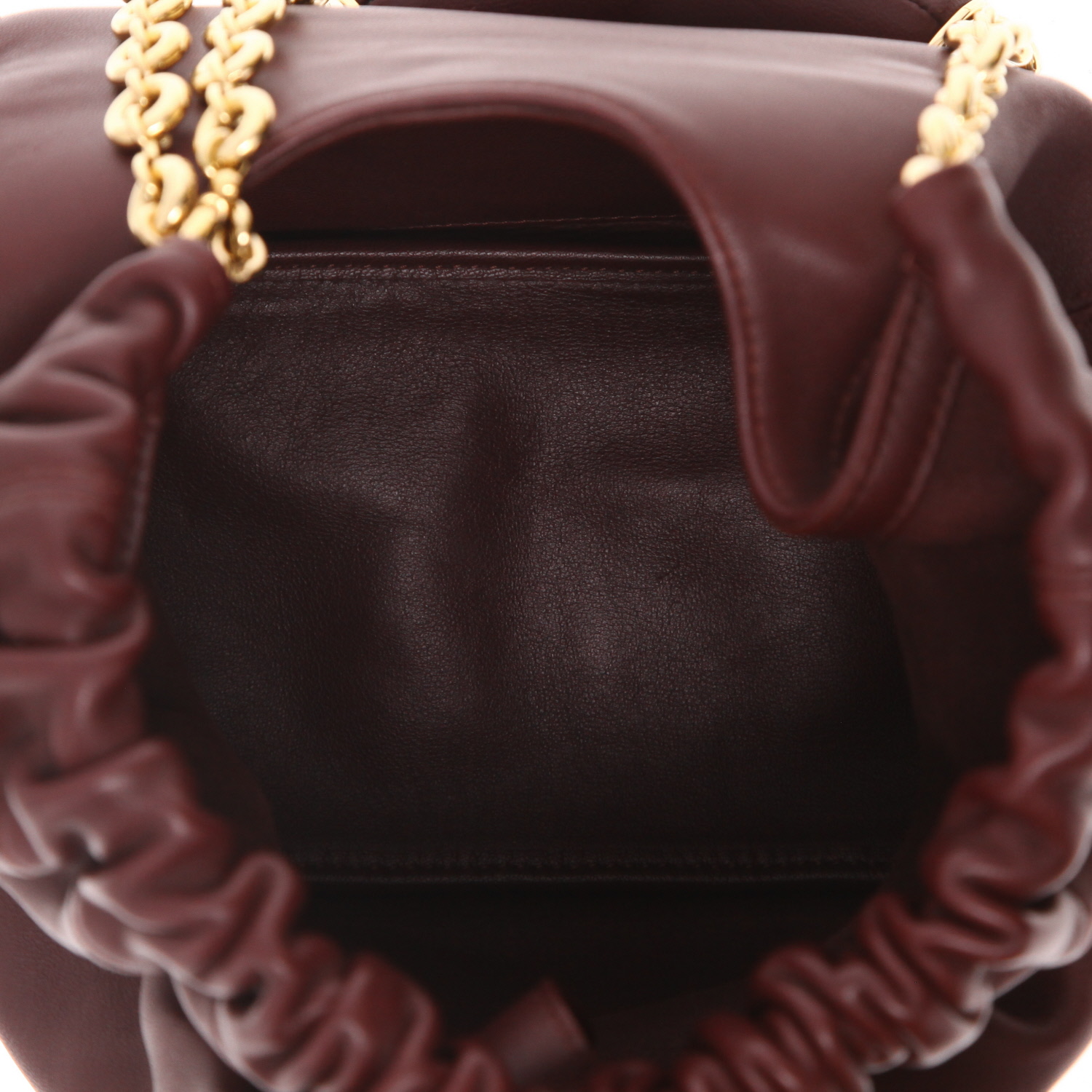 Bolso bandolera Loewe  Squeeze en cuero color burdeos - Detail D3