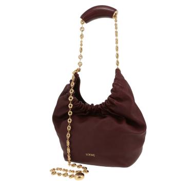 Sac bandoulière Loewe  Squeeze en cuir bordeaux