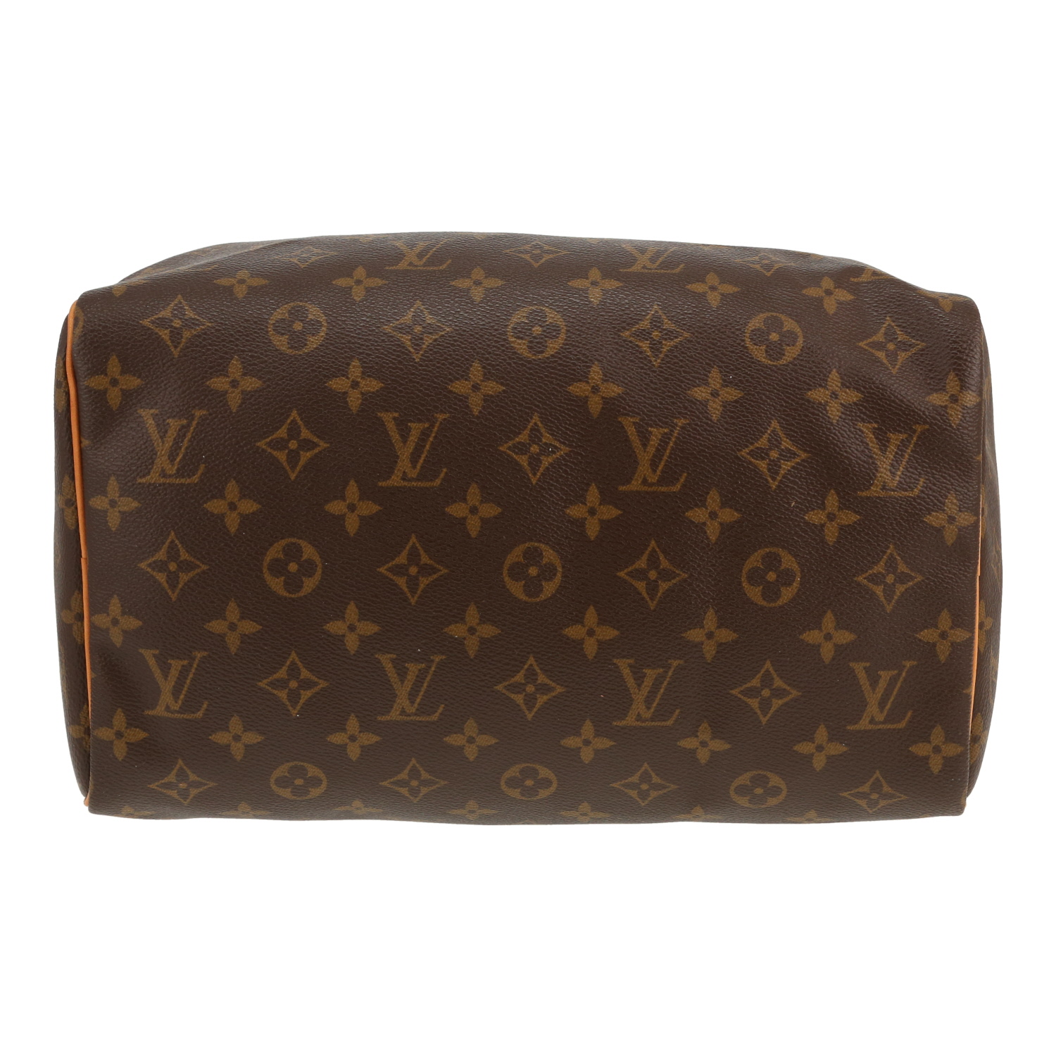 Sac à main Louis Vuitton  Speedy 30 en toile monogram marron et cuir naturel - Detail D1