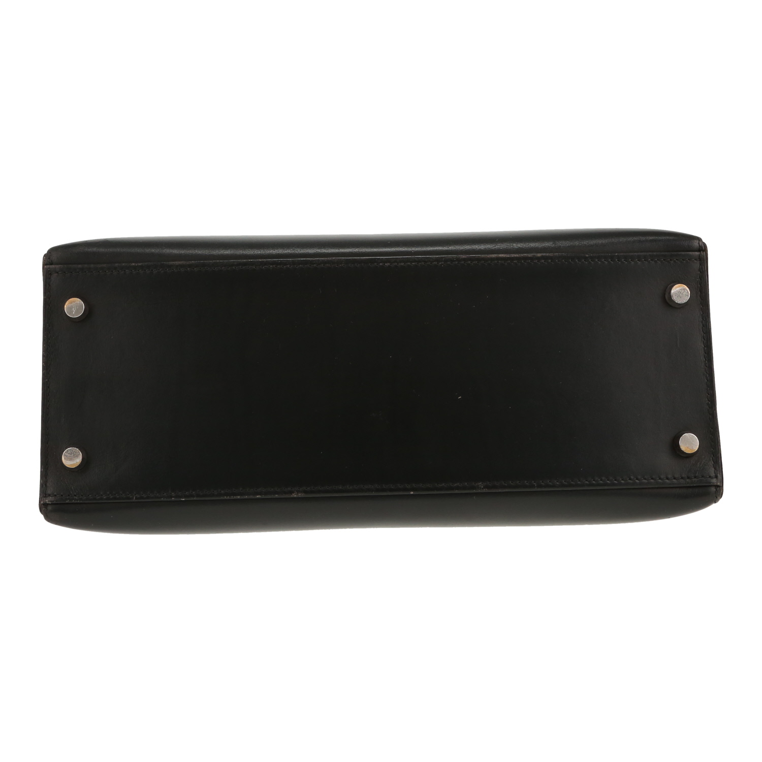 Hermès  Kelly 28 cm handbag  in black box leather - Detail D1