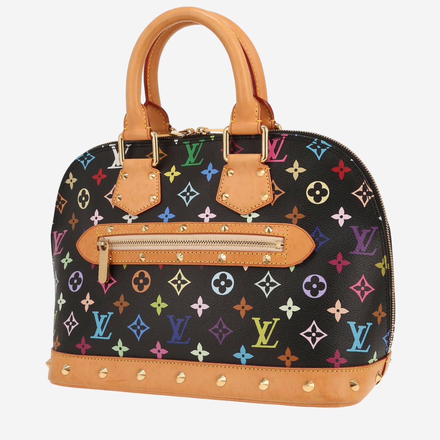 Sac à main Louis Vuitton  Alma Editions Limitées en toile monogram enduite multicolore et noire et cuir naturel