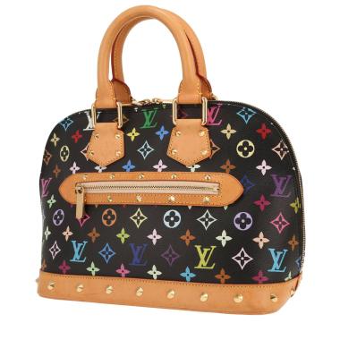 Bolso de mano Louis Vuitton Alma Ediciones Limitadas, de lona Monogram recubierta multicolor y Noir y piel natural