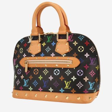 Sac à main Louis Vuitton  Alma Editions Limitées en toile monogram enduite multicolore et noire et cuir naturel