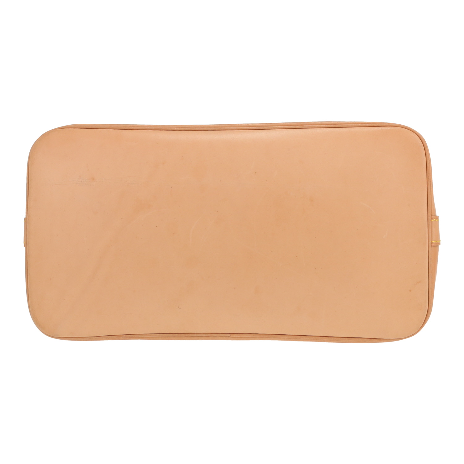 Borsa Louis Vuitton  Alma in tela monogram marrone e pelle naturale - Detail D1