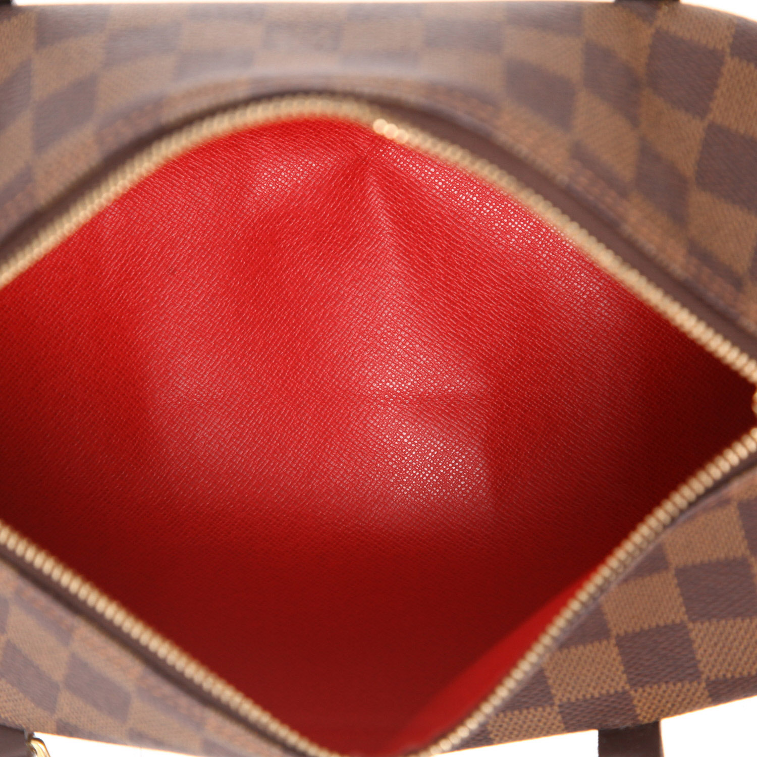 Bolso de mano Louis Vuitton  Papillon en lona a cuadros ébano y cuero marrón - Detail D3