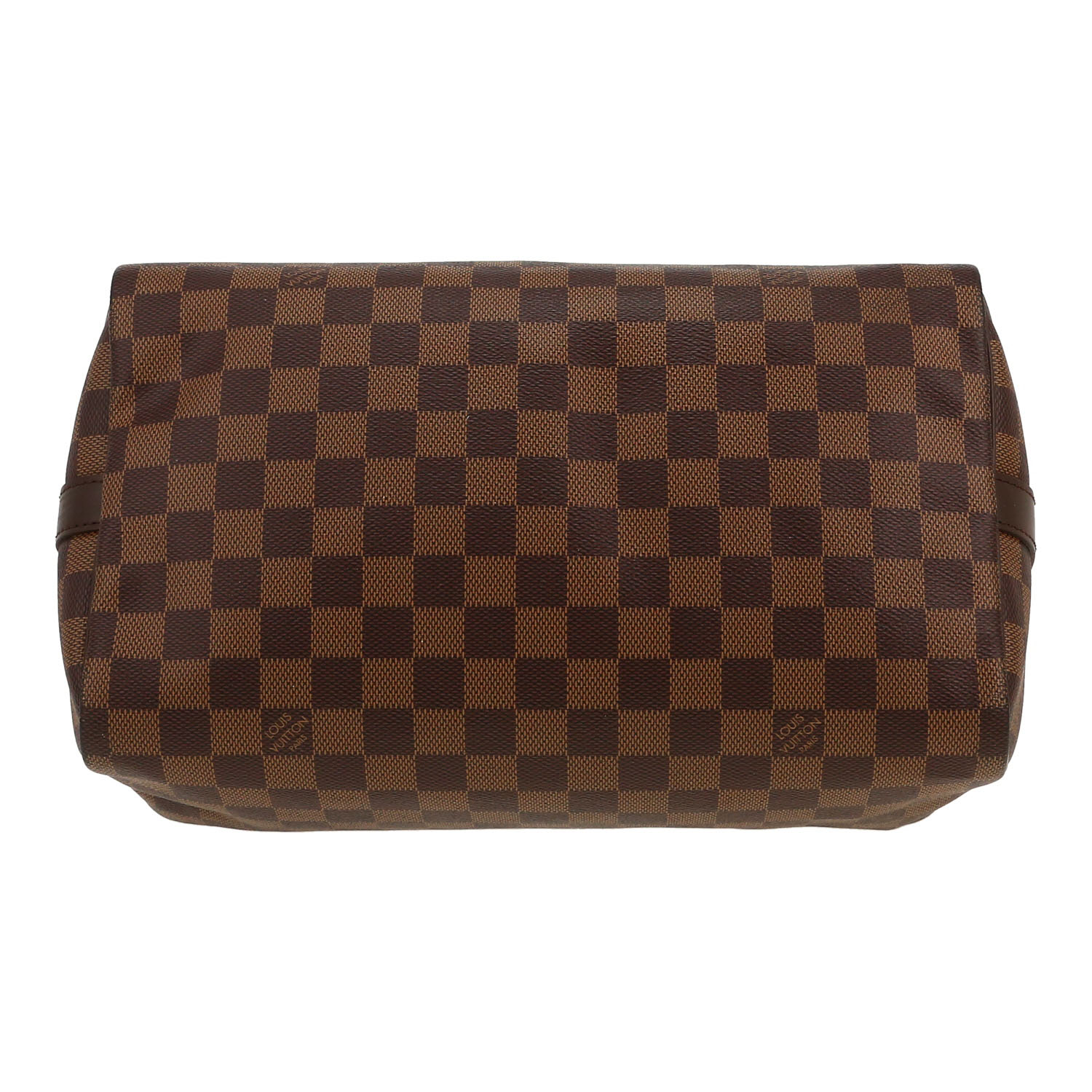 Borsa a tracolla Louis Vuitton  Speedy 30 in tela a scacchi ebana e pelle marrone - Detail D1