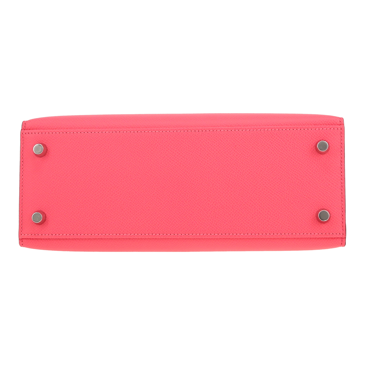 Hermès  Kelly 25 cm handbag  in azalea pink epsom leather - Detail D1
