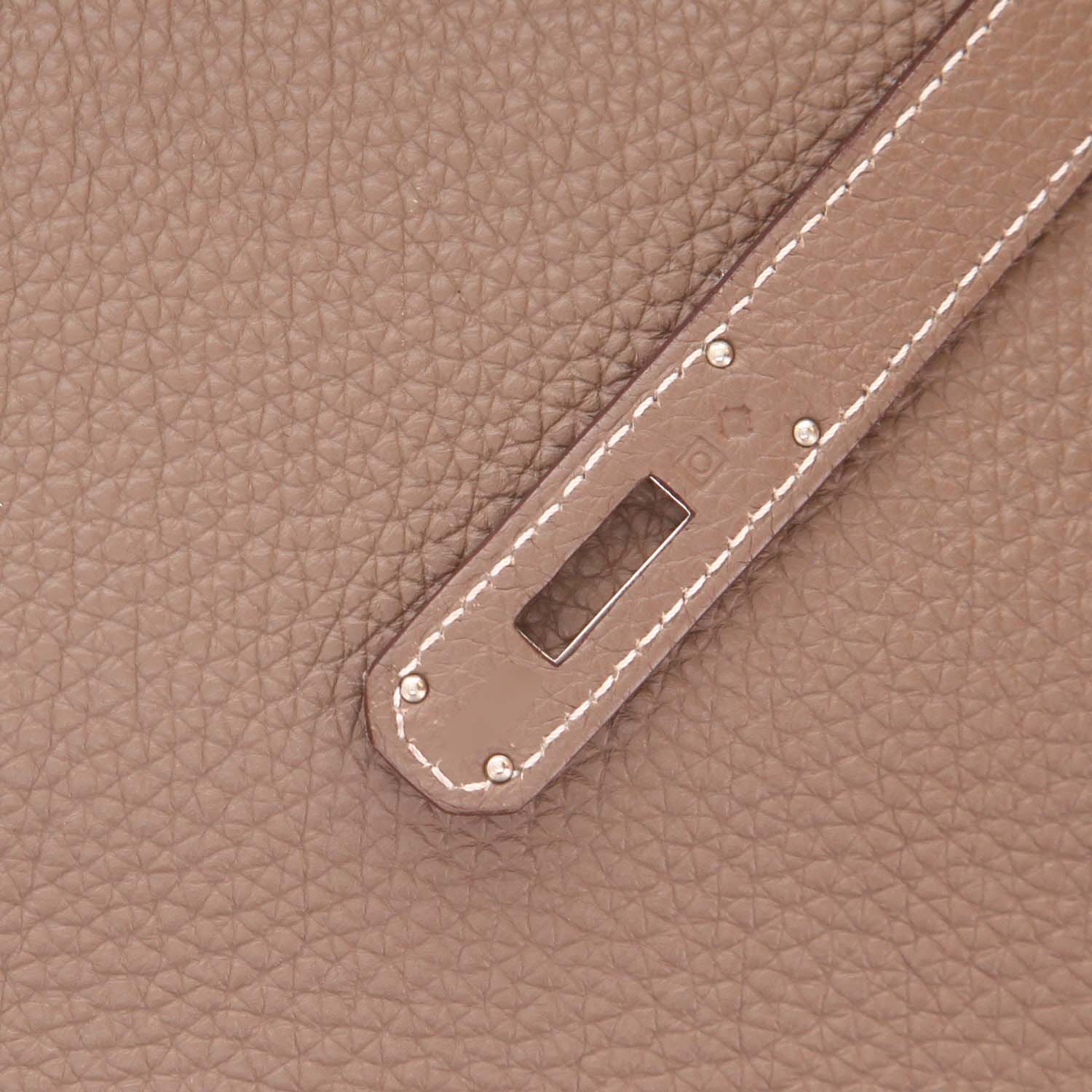 Borsa Hermès  Birkin 35 cm in pelle togo etoupe - Detail D4