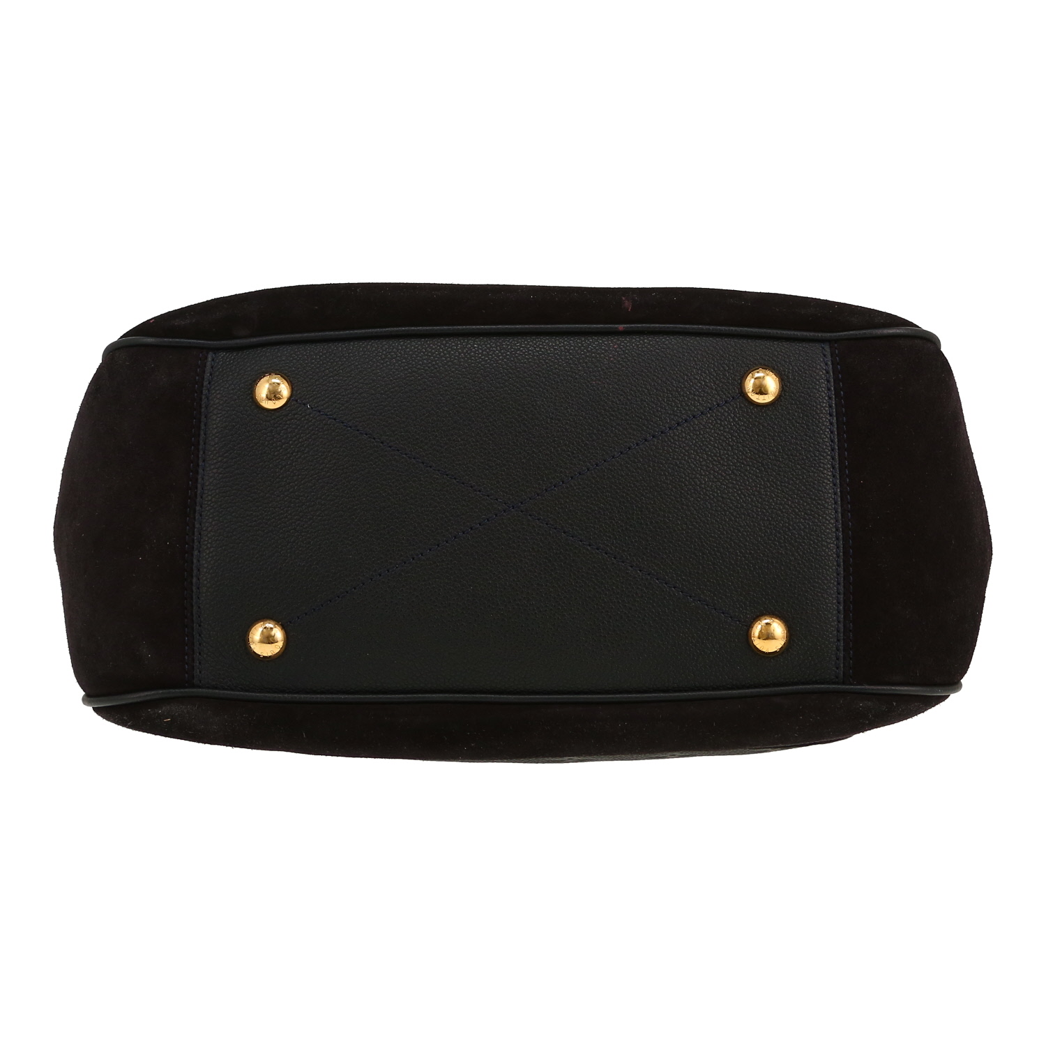 Borsa Louis Vuitton  Audacieuse in pelle monogram con stampa blu e Veau velours blu - Detail D1